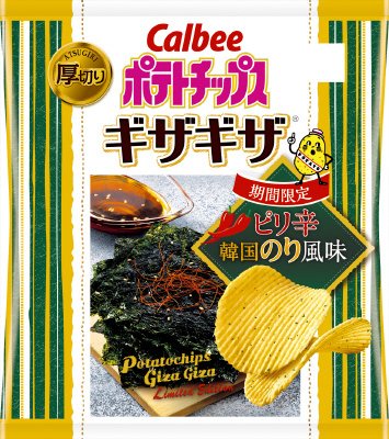 ポテトチップスギザギザピリ辛韓国のり風味