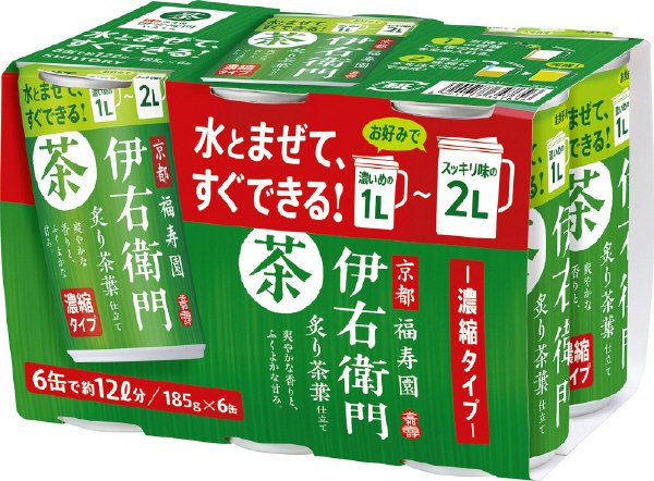 サントリー緑茶伊右衛門炙り茶葉仕立て　濃縮タイプ　6缶