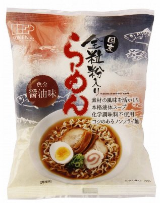 国産全粒粉入りらーめん　魚介醤油味