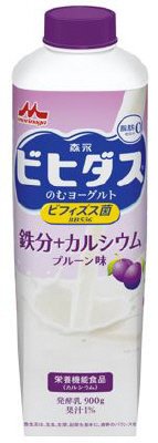 ビヒダスのむヨーグルト脂肪ゼロ 鉄分＋カルシウム　プルーン味
