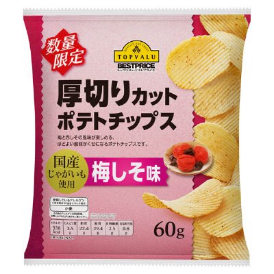 厚切りカットポテトチップス梅しそ味