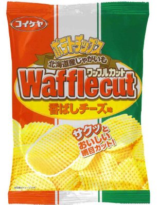 ポテトチップスワッフルカット香ばしチーズ味