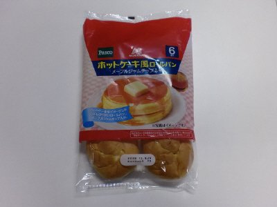 ホットケーキ風ロールパン　メープルジャムチップ入り　６個入