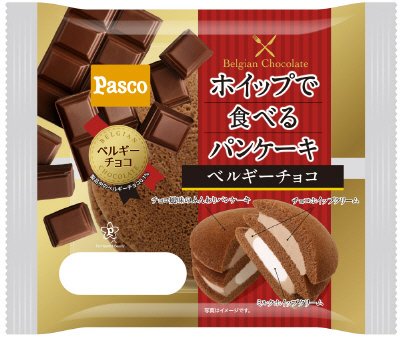 ホイップで食べるパンケーキ　ベルギーチョコ
