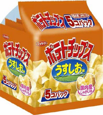 ポテトチップスうすしお味たべきりサイズ５個パック