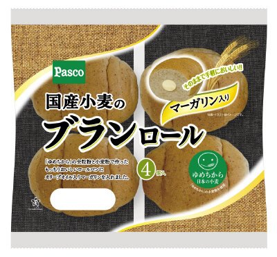 国産小麦のブランロール　マーガリン入り　４個入