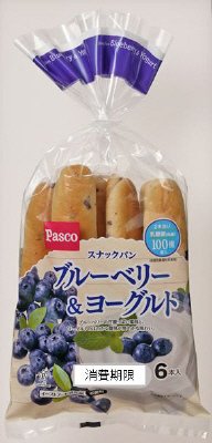 スナックパンブルーベリー＆ヨーグルト６本入
