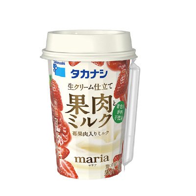 果肉とミルク　苺果肉入りミルク