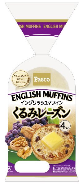イングリッシュマフィンくるみレーズン４個入
