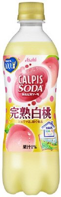 「カルピスソーダ」完熟白桃ＰＥＴ５００ｍｌ