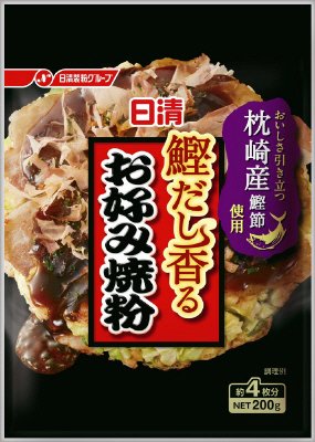 日清　鰹だし香るお好み焼粉