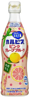 「カルピス」ピンクグレープフルーツ　プラスチックボトル４７０ｍｌ