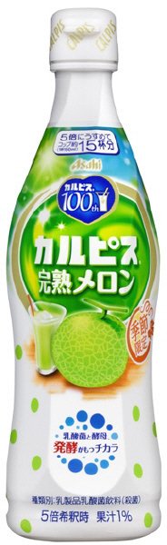 「カルピス」完熟メロン　プラスチックボトル４７０ｍｌ