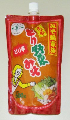 ピリ辛とり野菜みそスパウトパック500g