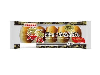薄皮栗入りつぶあんぱん(沖縄黒糖使用）