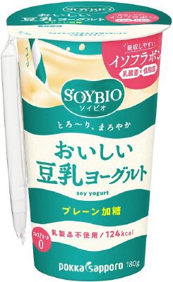 ソイビオ豆乳ヨーグルトストロー付きカップ