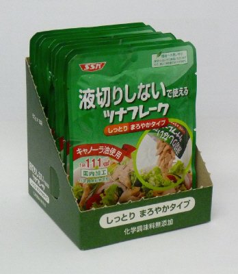 液切りしないで使えるツナフレーク　しっとりまろやか化学調味料無添加　８袋