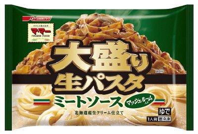 マ・マー大盛り生パスタ　ミートソースマッシュルーム入り(16春)