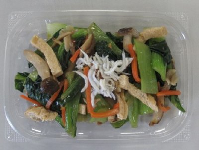 国産小松菜と釜揚げしらすの煮びたし