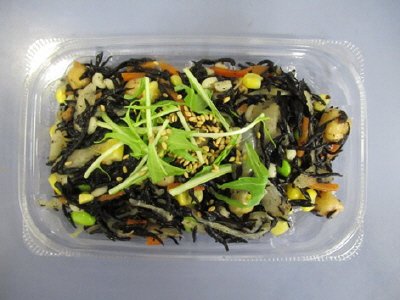 お豆ともち麦のひじきサラダ