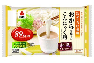 冷やしつけ麺風おからを使ったこんにゃく麺