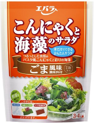 こんにゃくと海藻のサラダ　ごま風味