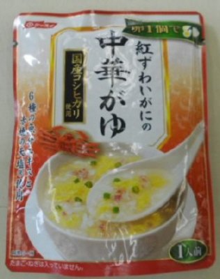 紅ずわいがにの中華がゆ