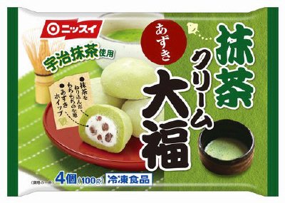 抹茶クリーム大福あずき