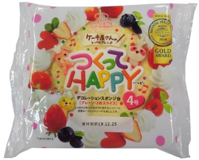 デコレーションスポンジ台　４号プレーン