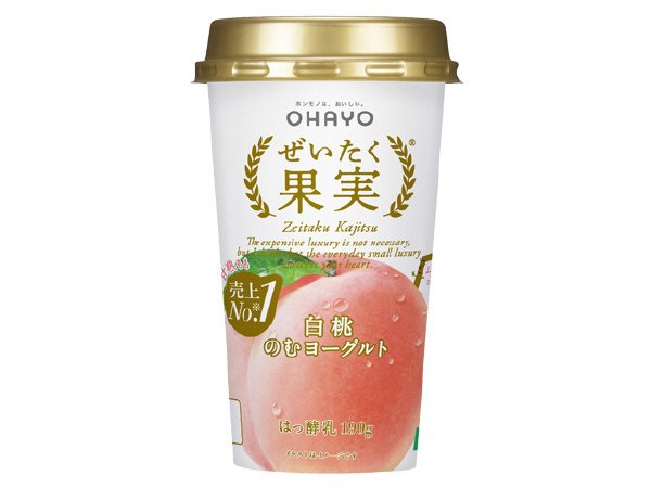 ぜいたく果実白桃のむヨーグルト