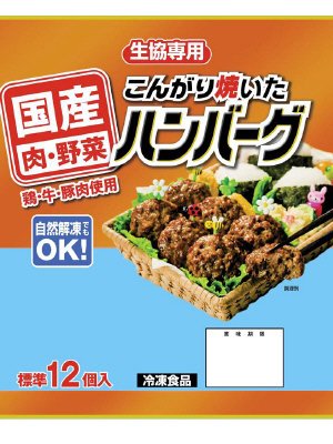 こんがり焼いたハンバーグ