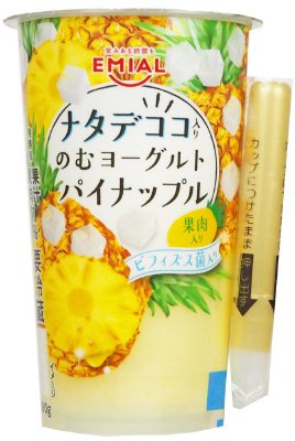 ナタデココ入りのむヨーグルト　パイナップル