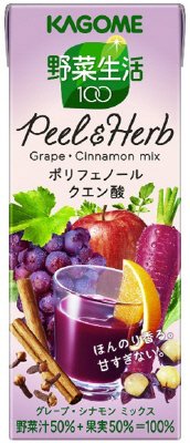 野菜生活１００ Ｐｅｅｌ＆Ｈｅｒｂ グレープ・シナモンミックス