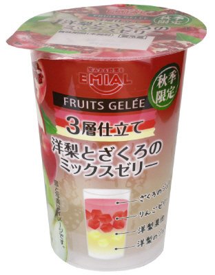 フルーツジュレ　洋梨とざくろのミックスゼリー