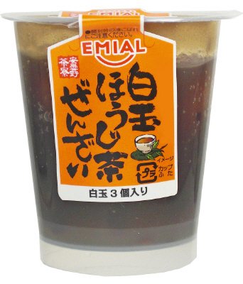 白玉ほうじ茶ぜんざい