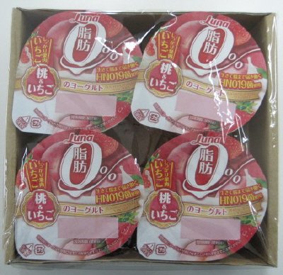 脂肪０％桃＆いちごのヨーグルト