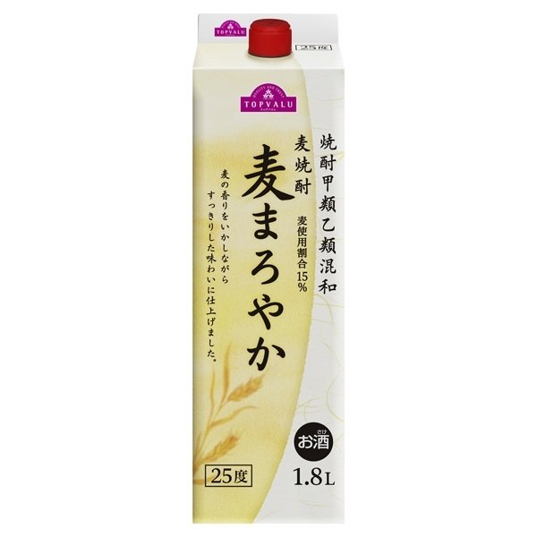 焼酎甲類乙類混和 麦焼酎 麦まろやか 麦使用割合15%