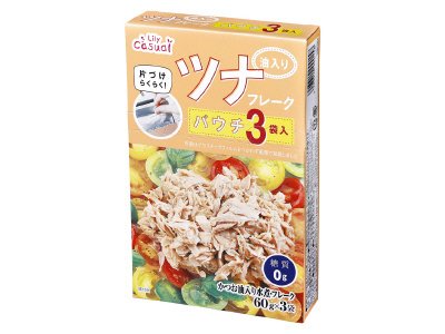 かつおのツナフレーク　油入り水煮　パウチ３P