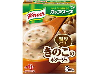 「クノール　カップスープ」ミルク仕立てのきのこのポタージュ（３袋入）