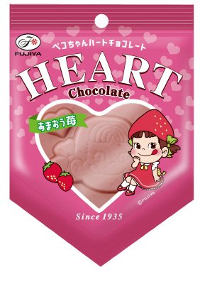 ペコちゃんハートチョコレート（あまおう苺）
