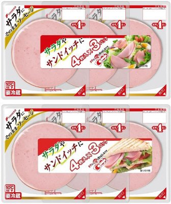 サラダにそのままソーセージ３パック