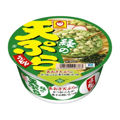 緑の天ぷらうどん