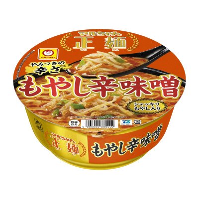 マルちゃん正麺　カップ　もやし辛味噌