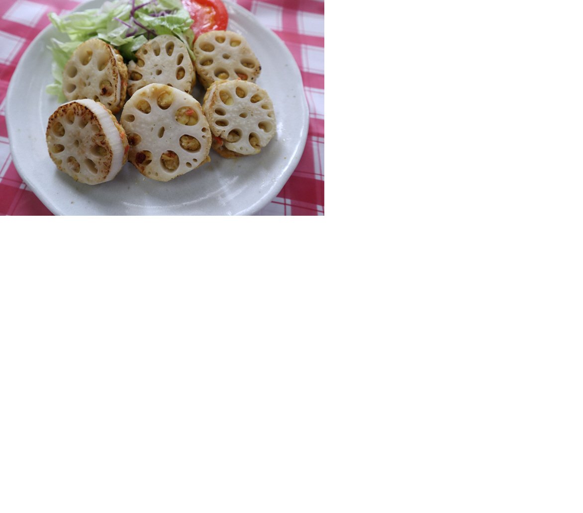 レンコン肉詰め