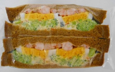 カフェサンド（海老とブロッコリー）