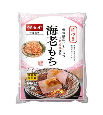 杵つき切り餅　海老もち