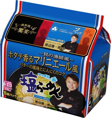 サッポロ一番　塩らーめん　ホタテ香るマリニエール風　渡辺雄一郎監修　５食パック