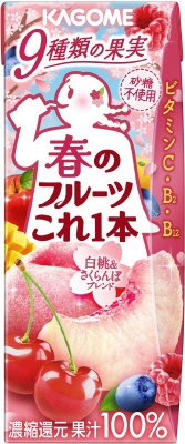 春のフルーツこれ一本　白桃＆さくらんぼブレンド