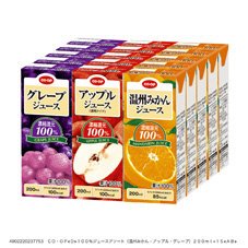 １００％ジュースアソート（温州みかん・アップル・グレープ）