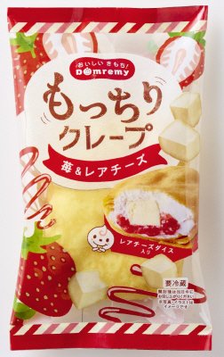 もっちりクレープ　苺＆レアチーズ